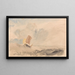 Una escena de mar, mar agitada con un barco de pesca - Joseph Mallord William Turner — cuadro enmarcado en la pared