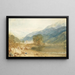 Un vista desde el castillo de Saint-Michel Bonneville Saboya desde las orillas del río Arve - Joseph Mallord William Turner — cuadro enmarcado en la pared