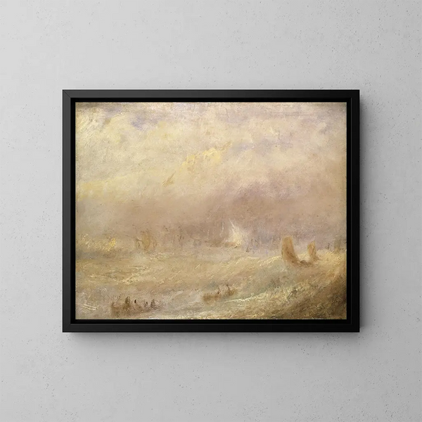 Una vista de Deal - Joseph Mallord William Turner — cuadro enmarcado en la pared