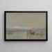 Bateaux de Pêche Calmes au Large du Havre - Joseph Mallord William Turner — framed artwork on a wall