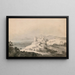 Château de Harlech, Pays de Galles, vu du sud - Joseph Mallord William Turner — framed artwork on a wall