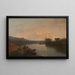 Château de Harlech depuis le ferry de Tygwyn, crépuscule d'une soirée d'été - Joseph Mallord William Turner — framed artwork on a wall