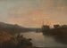 Château de Harlech depuis le ferry de Tygwyn, crépuscule d'une soirée d'été - Joseph Mallord William Turner — artwork view
