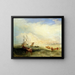 Fishing Line Off Hastings - Joseph Mallord William Turner — framed artwork on a wall