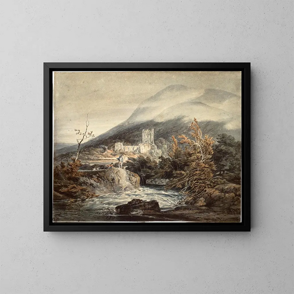 Abbaye de Llanthony, Monmouthshire - Joseph Mallord William Turner — cuadro enmarcado en la pared