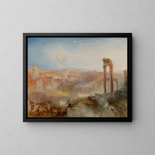 Roma moderna, Campo Vaccino - Joseph Mallord William Turner — cuadro enmarcado en la pared