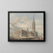 Vista del noreste de la iglesia de Grantham, Lincolnshire - Joseph Mallord William Turner — cuadro enmarcado en la pared