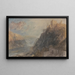 Rheinfels, vista hacia Katz y Gourhausen - Joseph Mallord William Turner — cuadro enmarcado en la pared