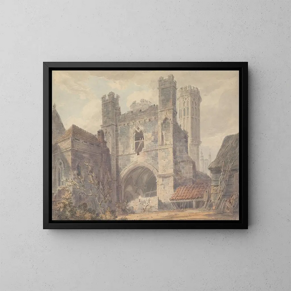 Porte Saint-Augustin de Canterbury - Joseph Mallord William Turner — cuadro enmarcado en la pared