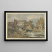 Molino de agua cerca de un arroyo - Joseph Mallord William Turner — cuadro enmarcado en la pared