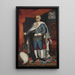 retrato del Marqués del Jaral de Berrio, Conde de San Mateo de Valparaíso - Joseph Mariano Farfán de los Godos y Miranda — cuadro enmarcado en la pared
