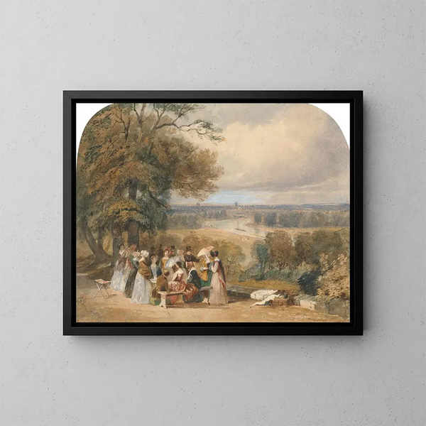 Un picnic en Richmond Hill - Joseph Murray Ince — cuadro enmarcado en la pared