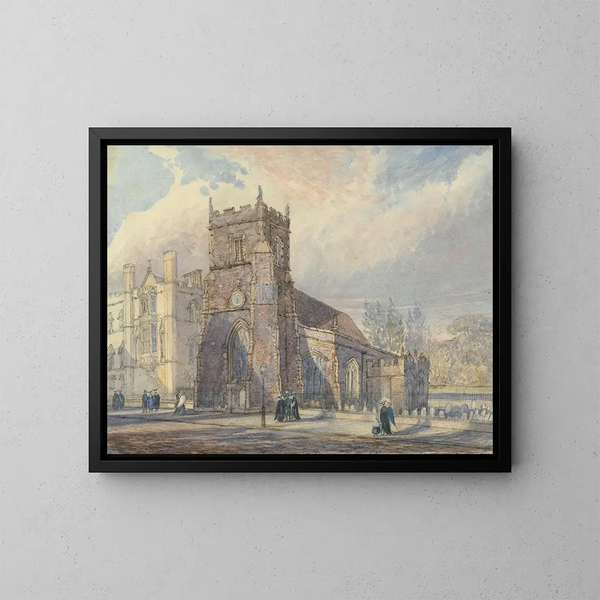 Saint Botolph à Cambridge et le Corpus Christi College - Joseph Murray Ince — cuadro enmarcado en la pared