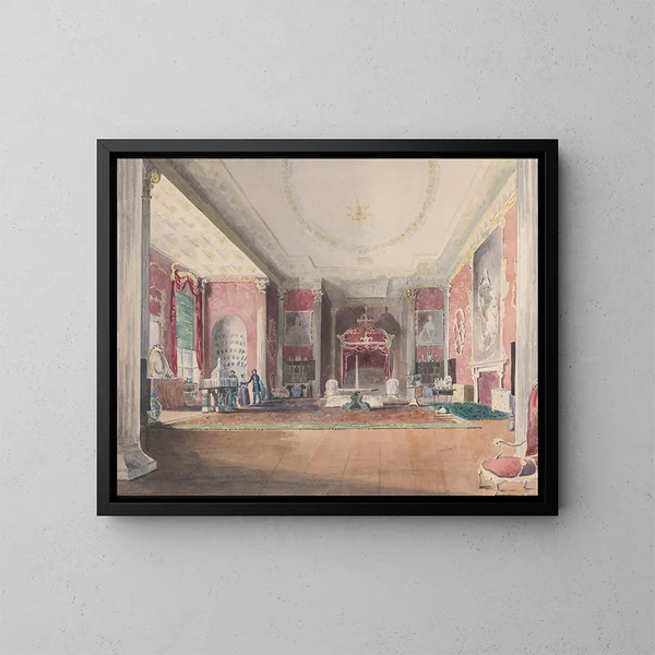 El dormitorio del Estado de Stowe, Buckinghamshire - Joseph Nash — cuadro enmarcado en la pared