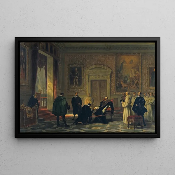Joseph Nicolas RobertFleury - Charles V at the Monastery of San Jernimo de Yuste.webp