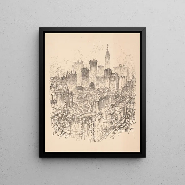 Joseph Pennell - Skyscrapers from the Gladstone.webp