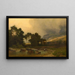 Landscape Painting in Savoie - Joseph Quinaux — framed artwork on a wall