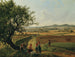 Vista de las señorías del castillo de Emmersdorf y de Rothenhof con la abadía de Melk al fondo - Joseph Rebell — vista de la obra