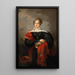 Retrato de una noble dama con flores y chal de cachemira - Joseph Salomon — cuadro enmarcado en la pared