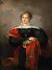 Retrato de una noble dama con flores y chal de cachemira - Joseph Salomon — vista de la obra
