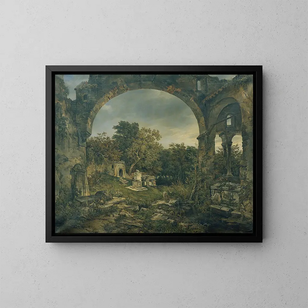 Cementerio verdejante - Joseph Selleny — cuadro enmarcado en la pared