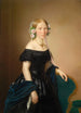 Retrato de una dama con rosas en el cabello - Joseph Weidner — vista de la obra