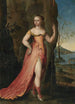 Portrait of a lady standing in Diane in a rocky landscape - Joseph Werner the Younger — artwork view