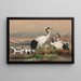 La Grue de Mandchourie - Joseph Wolf — framed artwork on a wall
