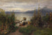 Jardín de flores y pescadores en la isla de las Mujeres - Joseph Wopfner — vista de la obra