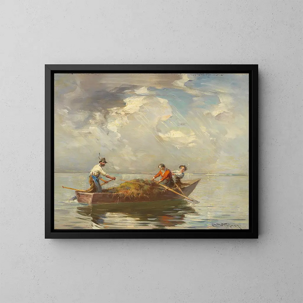 Motivo del Chiemsee - Joseph Wopfner — cuadro enmarcado en la pared
