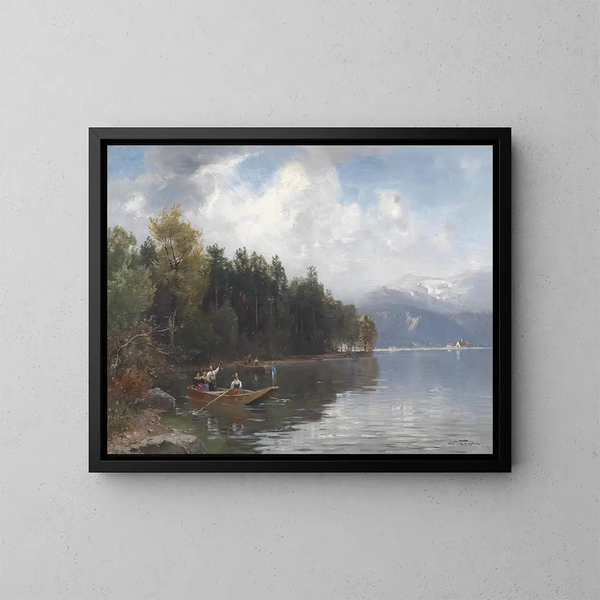 Parte en Walchensee - Joseph Wopfner — cuadro enmarcado en la pared