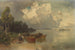 Harvest Transport Painting on Chiemsee with Approaching Storm - Joseph Wopfner — artwork view