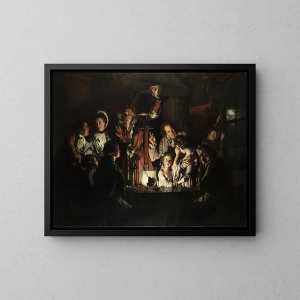 Una experiencia sobre un pájaro en una bomba de aire - Joseph Wright de Derby — cuadro enmarcado en la pared
