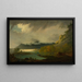 Derwent Water with Skiddaw in the distance - Joseph Wright of Derby — framed artwork on a wall