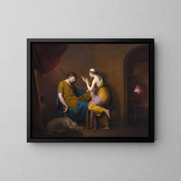 La joven corintia - Joseph Wright de Derby — cuadro enmarcado en la pared