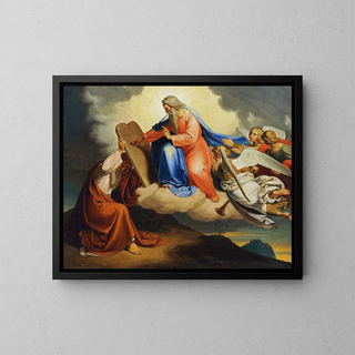 Joseph von Fhrich - God writes the ten commandments on two stone tablets to Moses on Mount Sinai.webp