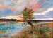 Un río al atardecer - Joseph von Karmanski — vista de la obra