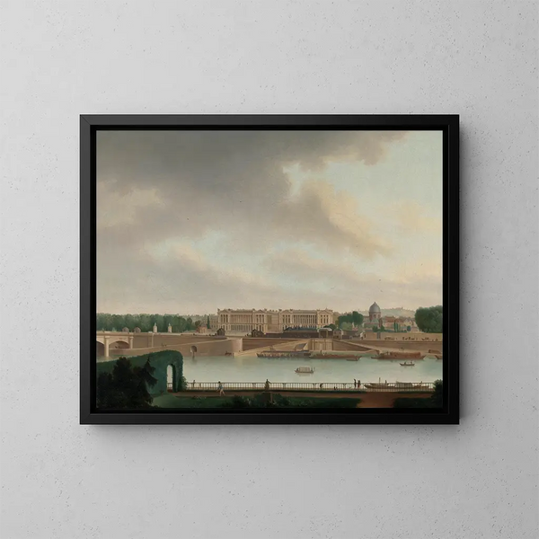 La vue de l'ambassade batave à Paris - Josephus Augustus Knip — framed artwork on a wall