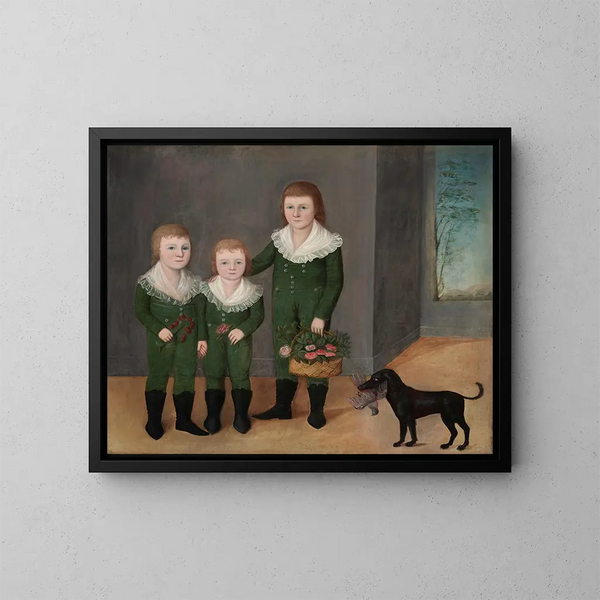 Les enfants Westwood - Joshua Johnson — framed artwork on a wall