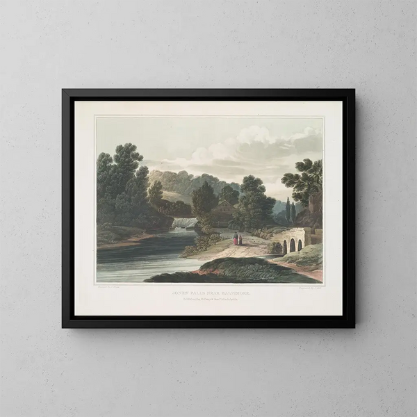 Jones Falls cerca de Baltimore - Joshua Shaw — cuadro enmarcado en la pared