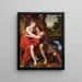 Venus y Adonis - Josse De Pape — cuadro enmarcado en la pared