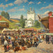 Día de mercado en Plyos - Alexander Vladimirovich Makovsky — presentado en un interior