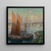 Summer Day at the Port - Wilson Henry Irvine — framed artwork on a wall