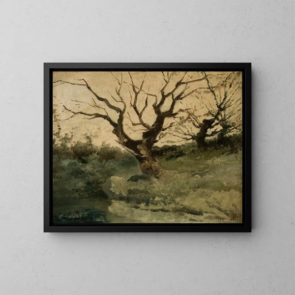 Paisaje de otoño - Józef Chełmoński — cuadro enmarcado en la pared