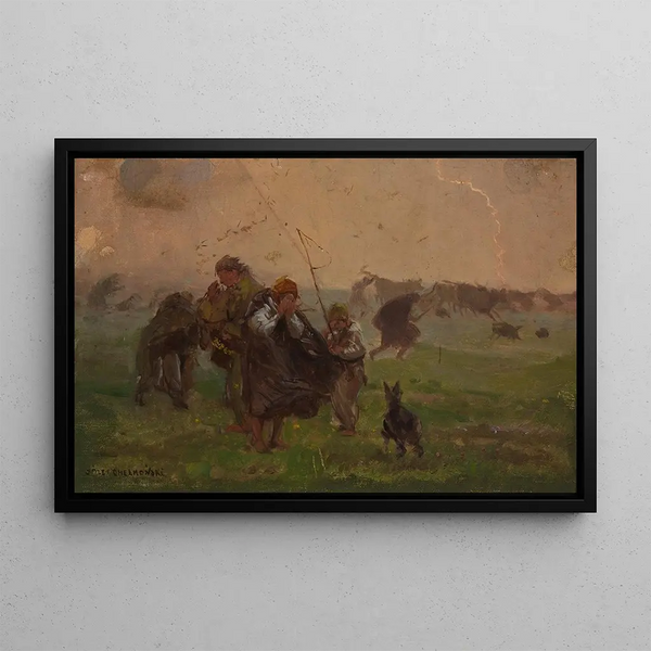 Jozef Chelmonski - Before the storm sketch for the painting Storm.webp