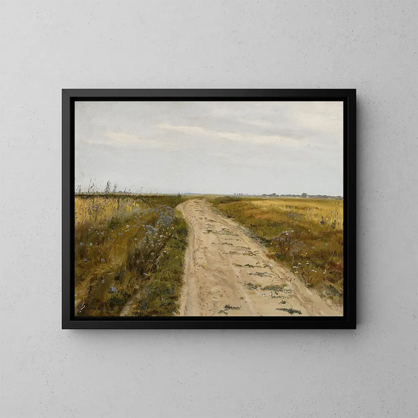Pista de campo - Józef Chełmoński — cuadro enmarcado en la pared