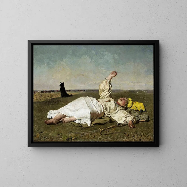 Otoño indio - Józef Chełmoński — cuadro enmarcado en la pared