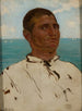 Hombre contra el mar, sudanés - Jozef Chelmonski — vista de la obra