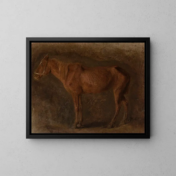 Estudio de un caballo - Józef Chełmoński — cuadro enmarcado en la pared