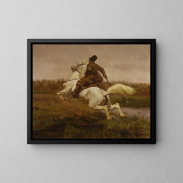 El látigo - Józef Chełmoński — cuadro enmarcado en la pared